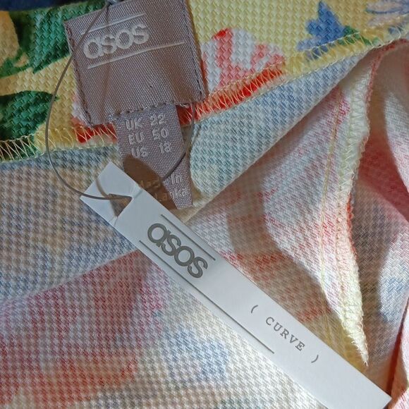 ASOS Curve Floral Pique Sheath Dress - Picture 9 of 14